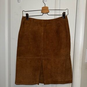 Brown Suede Skirt